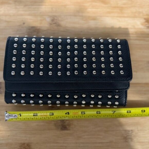 Studded Long Clutch Wallet - Coin Purse & Card Holder - Picture 14 of 16